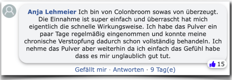 ColonBroom Erfahrungsbericht Kundenbewertungen Colon Broom