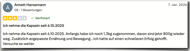 Eine 3 Sterne Bewertung Shape Labs ONE Erfahrung Bewertung