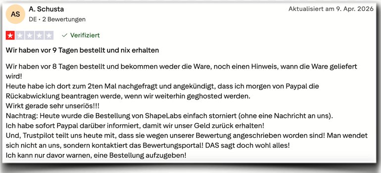 Ein kritischer Erfahrungsbericht Shape Labs ONE Kritik