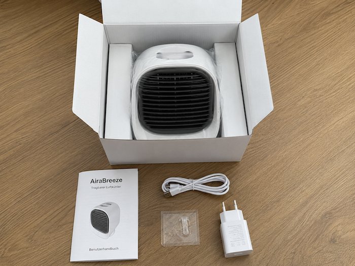 AiraBreeze Lieferumfang Packungsinhalt