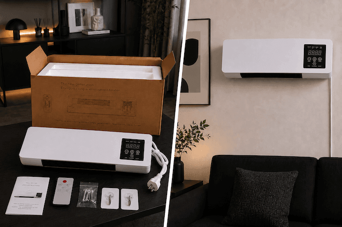 Cool Cove Packaging and Wall Mounting Cool Coove Test Assembly Package Contents